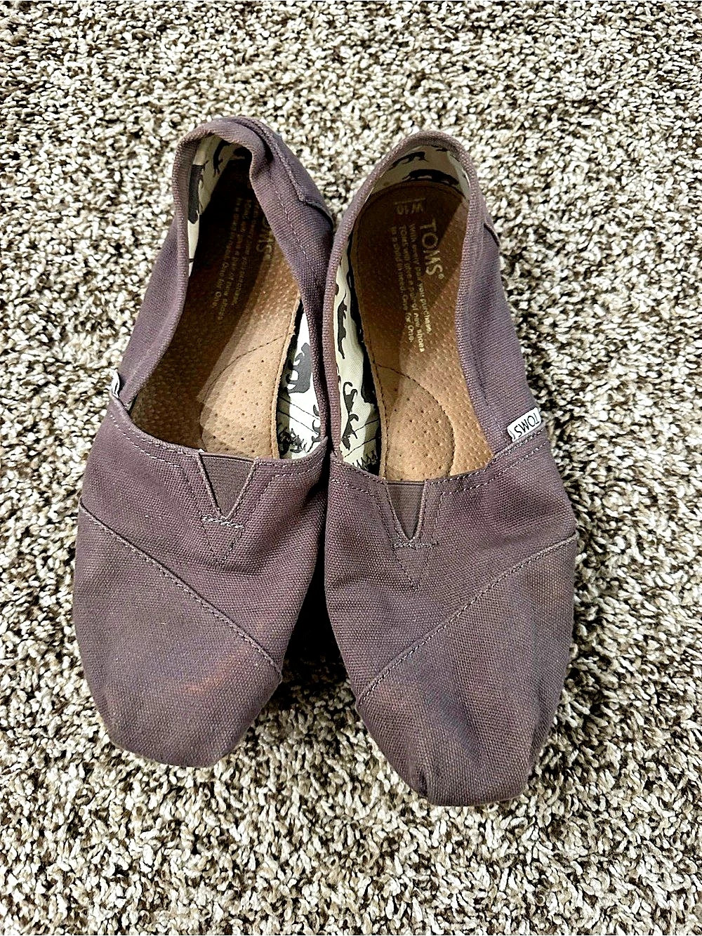 TOMS Classic Canvas Alpargata Flats grey US 10